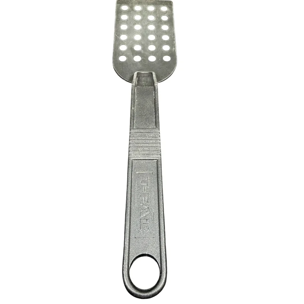 T-Fal Black Nylon Slotted Spatula Turner Angled Handle Made in Canada‎ Vintage